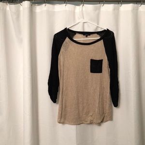 Knit baseball tee